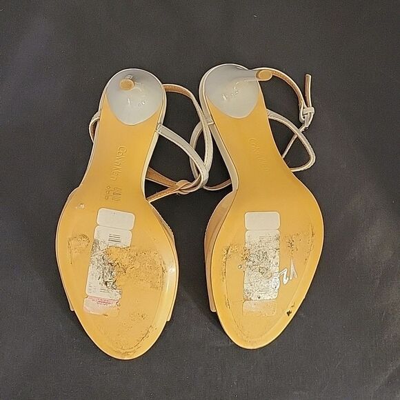 CALVIN KLEIN PEEP TOE ADJUSTABLE BUCKLE ANKLE STRAP SANDAL - Picture 10 of 12